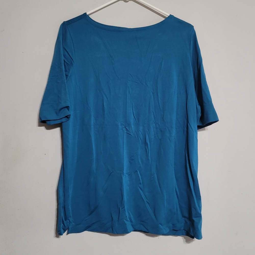 Relativity Teal Short Sleeve Women's‎ Top